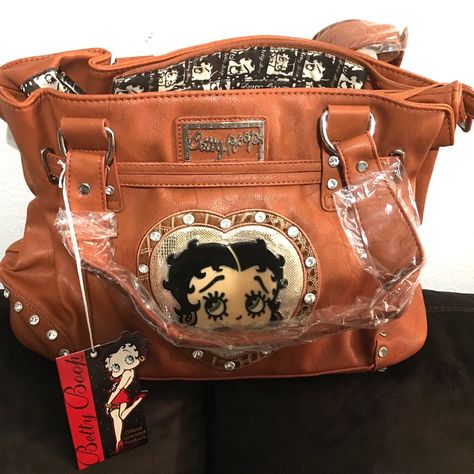 Great Buy On These Well Made, Faux Leather Betty Boop Purses, We Cannot Get More, Left From Our Closed Business, Purse Is So Strong, Weighs A Few Pounds, Great Straps And Compartments, Brown Color This Is Not A Crossbody, Regular Handbag, Faux Leather Straps This Purse Is Large Size, 14x10 And A Few Inches Wide, You Want It To Close Note: There Is A Matching Wallet Sold Separately - $35 But No Additional Shipping If You Do A Bundle. This Listing Is Just For The Purse Business Purse, 90s Handbags, Betty Boop Handbags, Betty Boop Purses, Exclamation Point, Trashy Y2k, Large Purse, Faux Leather Handbag, Brown Wallet