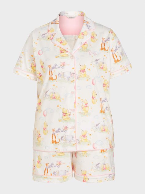 P.A. Plus Winnie The Pooh Pj Set Multi - Peter Alexander Online Winnie The Pooh Clothes Women, Silk Pj Set, Comfy Sleepwear, Girls Pyjamas, Satin Pj Set, Kids Pjs, Peter Alexander, Plus Size Pajamas, Pyjama Sets