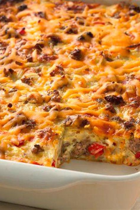 Impossibly Easy Breakfast Bake (Crowd Size) | "One of the best breakfast casseroles I've had! I made it at Christmastime and it was perfect! I made it the night before and cooked it that morning. I won't change a thing to it!" #allrecipes #breakfastrecipes #brunchrecipes #breakfastideas #brunchinspo #breakfastdishes Amish Breakfast Casserole, Easy Breakfast Bake, Best Breakfast Casserole, Pot Dinners, Breakfast Recipes Casserole, Chicken Recipes Casserole, Acne Remedies, Breakfast Bake, Ww Recipes