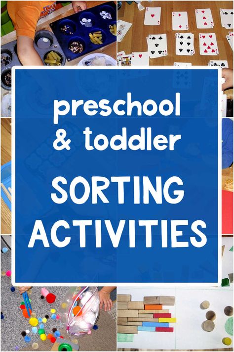 Best sorting activities for preschoolers and toddlers. A variety of simple ideas like color sorting, size, shape, quantity, including easy household sorting ideas for practical work. Sorting Art Activities For Preschool, Sorting Games For Preschool, Sorting For Preschoolers, Preschool Size Activities, Toddler Sorting Activities, Shape Sorting Activities Preschool, Preschool Sorting Activities, Sorting Activities For Kindergarten, Sorting Activities For Preschool