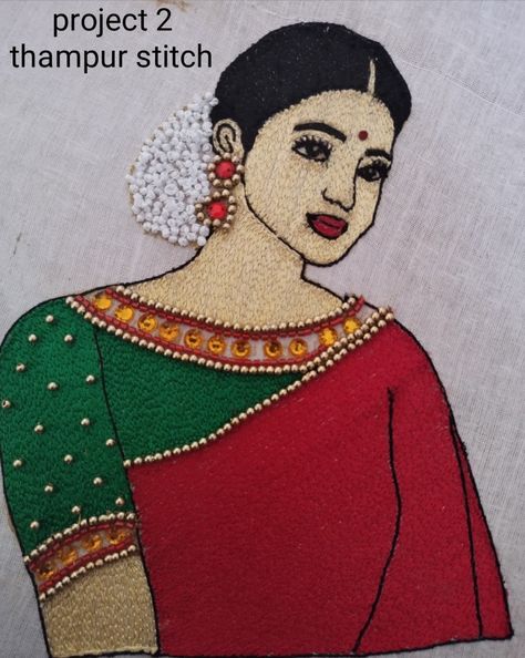 Thambur Stitch Designs In Aari Project, Thambur Stitch Designs In Aari, 3d Photos, Parrot Painting, Cheesecake Mousse, Hand Work Blouse, Hand Embroidery Tutorial, Embroidery Tutorial, Hand Work Blouse Design