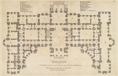 First Floor Plan, Blenheim Palace, Classic Villa, Sims House, Woodstock, Ground Floor, Country House, Floor Plan, Palace