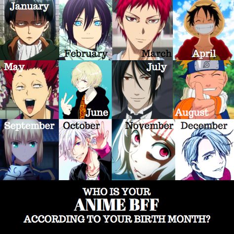 I love my birth month Friend. January is BADASS Your Month Your Anime Character, According To Your Birth Month, Anime Bff, Anime Birthday, Studio Ghibli Characters, Anime Zodiac, Signs Astrology, Anime Games, Evil Anime