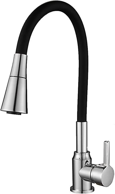 LXW Kitchen Faucet, Deck Mounted, Single Handle Kitchen Sink Mixer Tap for Hot and Cold Water, 360° Rotation Flexible Pipe Kitchen Tap,A Flexible Pipe, Sink Mixer Taps, Kitchen Sink Faucets, Water Spray, Kitchen Taps, Kitchen Handles, Mixer Taps, Water Tap, Save Water