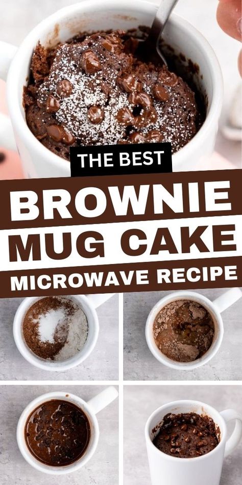 Brownie In A Mug No Egg, Mug Cookie Recipe No Egg, Chocolate Mug Cake No Egg, Dessert No Eggs, Easy Microwave Brownie, Mug Cake No Egg, Brownie In A Mug Recipe, Brownie Mug Cake, Brownie Mug