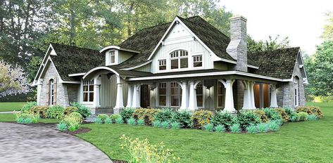 Bungalow House Plan - 3 Bedrooms, 3 Bath, 2267 Sq Ft Plan 61-116 House In The Country, Craftsman Cottage, Monster House Plans, Craftsman Style Home, Casas Coloniales, Craftsman Style Homes, Bungalow Style, Craftsman Style House Plans, Craftsmen Homes