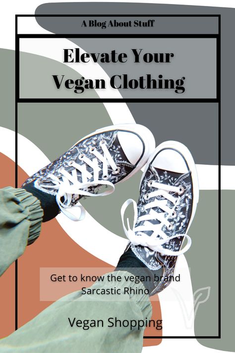 Checkout this vegan clothing from Sarcastic Rhino & up your vegan apparel game! Vegans supporting vegans. #veganclothing #veganshopping | Types Of Vegans, Black Chucks, Vegan Blog, Vegan Shopping, Plant Based Lifestyle, Black Bike, Vegan Clothing, Vegan Brands, Vegan Animals