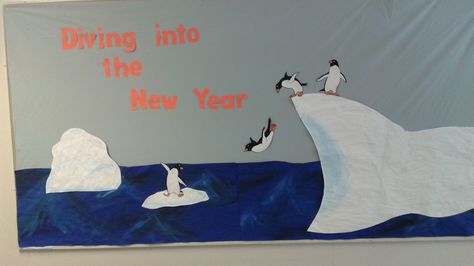 Penguins Antarctica bulletin board preschool new year Iceberg Bulletin Board, Artic Bulletin Board Arctic Animals, Antarctica Bulletin Board, Bulletin Board Preschool, Penguins Antarctica, Wonderland Decorations, School Door Decorations, Preschool Bulletin, Winter Wonderland Decorations