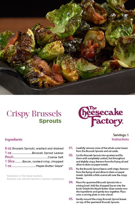 Cheesecake Factory Copycat Recipes Brussel Sprouts, Maple Butter Brussel Sprouts, Cheesecake Factory Brussel Sprouts Recipe, Cheesecake Factory Brussel Sprouts, Maple Butter Glaze, Maple Bacon Brussel Sprouts, Crispy Brussels Sprouts, Crispy Brussel Sprouts, Brussel Sprout Recipes Roasted