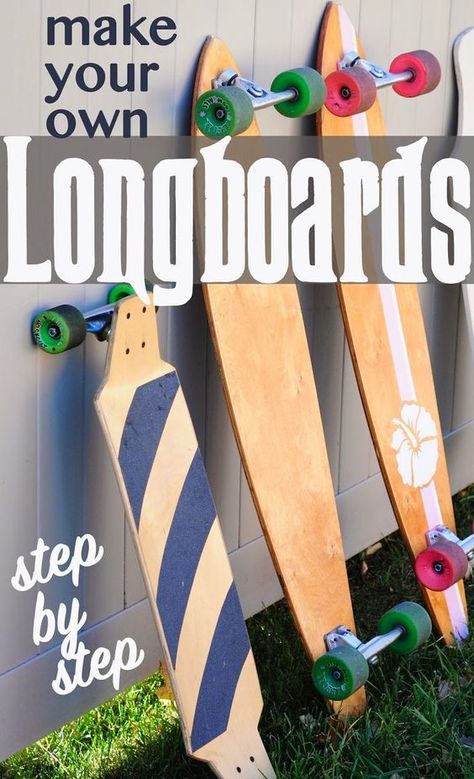 Make A Skateboard, Longboard Design, Longboard Decks, Longboard Skateboard, Skateboard Design, Longboards, Water Crafts, Homemade Gifts, Skateboarding