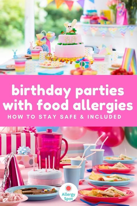 Party Crafts For Kids, Kids Birthday Food, Party Planning Food, Free Birthday Food, Kids Birthday Party Food, Food Allergies Awareness, Birthday Snacks, Kids Allergies, Birthday Menu