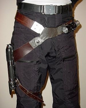 Lightsaber Holsters - Jedi Ranger's Stuff                                                                                                                                                                                 More Star Wars 1313, Sci Fi Soldier, Lightsaber Hilts, Sith Cosplay, Jedi Outfit, Jedi Cosplay, Lightsaber Design, Jedi Costume, Petite Blonde