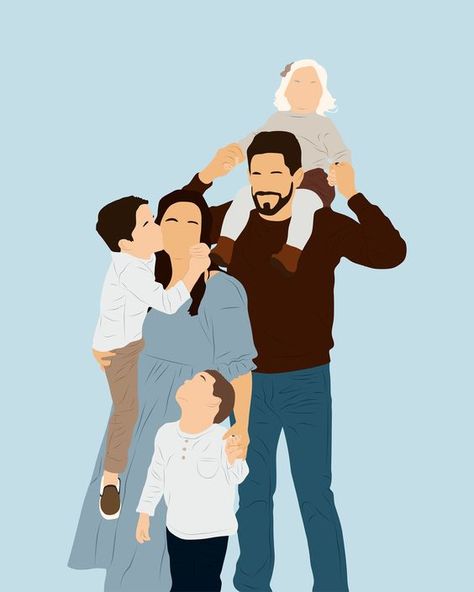 Faceless Portrait Custom, Custom Portrait Gift, Cartoon Portrait From Photo, Digital Drawings and İllustrations, Drawing from Photo #minimalistart #facelessportrait #personalisedportrait #minimalistdrawing #birthdaygiftideas Cartoon Family Portrait, Faceless Illustration, Cartoon Family, Faceless Portrait, Cartoon Portrait, Illustration Cartoon, Digital Portrait, Family Portrait, Pet Portrait