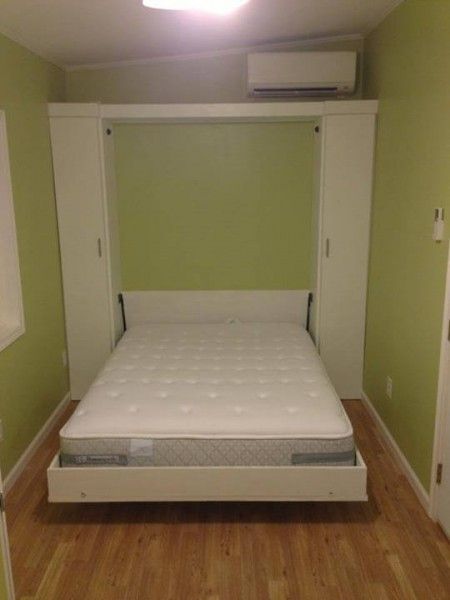 Tiny House Murphy Bed, Murphy Bed Ikea, Tiny Closet, Murphy Bed Plans, Murphy Beds, Tiny Spaces, Tiny House Interior, Tiny House Living, Tiny House Plans