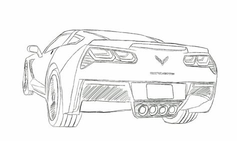 Stingray Sketch, Corvette Drawing, Car Drawing Sketches, Car Drawing, Kid Friendly Travel Destinations, Kid Friendly Trips, Sketchbook Art, Corvette Stingray, Drawing Easy