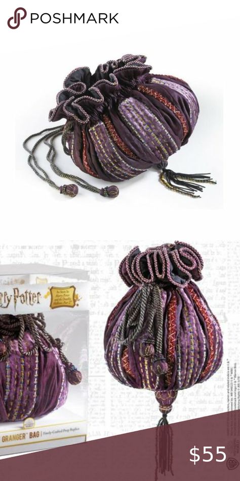 NWOB Harry Potter Hermione Granger Bag Prop Replica The Noble Collection Hermione Granger Bag, Hermione Bag, Harry Potter Bag, Deathly Hallows Part 2, Noble Collection, Harry Potter Hermione Granger, The Deathly Hallows, Harry Potter Hermione, Handbag Pattern