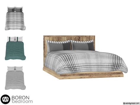 wondymoon's Boron Double Bed Blanket Sims 4 Cc Bed Covers, Sims 4 Cc Furniture Beds, The Sims Resource Sims 4 Furniture, The Sims 4 Cc Furniture Bedrooms, The Sims 4 Cc Tsr, Beds Sims 4, Sims4 Cc Bed, Cc Sims 4 Objects, The Sims 4 Mods Objects