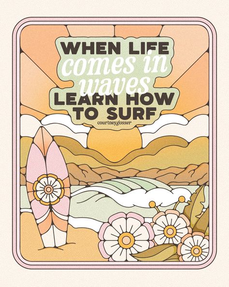 When life comes in waves, learn how to surf. ✨ When ever a design you love extra is created for a client, chances are you have several other options that didn’t make the final cut. I couldn’t keep this one on lockdown because I love it too much, and feel like it’s perfectly capturing all of the bright summer vibes! Life Comes In Waves, Beach Prints, Learn To Surf, Psychology Quotes, Surf Trip, Coconut Girl, Beach Print, A Design, Travel Quotes