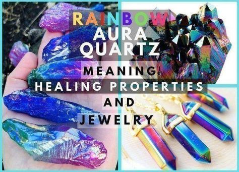 Rainbow Quartz Meaning, Aura Quartz Crystal Meaning, Aura Quartz Meaning, Chakra Stones Chart, Quartz Crystal Meaning, Quartz Meaning, Quarts Crystal, Titanium Aura Quartz, Rainbow Aura Quartz