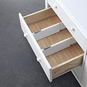 OXO Tot Drawer Dividers, 2-Pack: Amazon.ca: Baby Draw Organization, Kitchen Drawer Ideas, Drawer Inspiration, Drawer Ideas, Kitchen Drawer Dividers, Small Pantry Organization, Table Drawer, Drawer Divider, Kitchen Drawer Organization