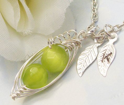 Two 2 Sweet Peas In A Pod ALL STERLING SILVER by Kikiburrabeads, $24.00 2 Peas In A Pod Quotes, Two Peas In A Pod Quotes, Two Peas In A Pod Necklace, 3 Peas In A Pod, 2 Peas In A Pod, Silver Leaves, Peas In A Pod, Online Book, Green Stones