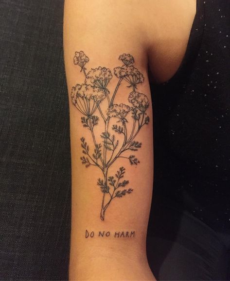 Hemlock Tattoo, Russian Doll Tattoo, Poison Hemlock, Nature Tattoo Sleeve, Tatoo Inspiration, Doll Tattoo, Fire Tattoo, Botanical Tattoo, B Tattoo