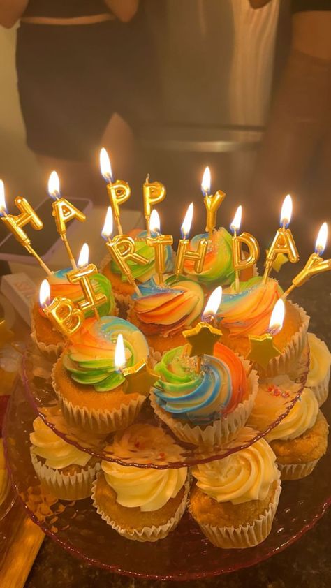 Birthday Morning, Cupcake Candle, Happy Birthday Cupcakes, Happy Birthday Candles, Happy Birthday Frame, It S My Birthday, Aesthetic Candles, Cupcake Tower, Birthday Frames