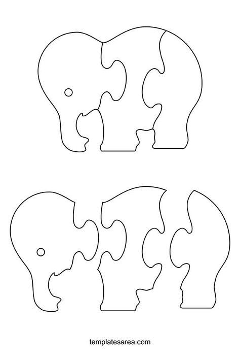 You can download this printable template in PDF file format for free to make DIY elephant puzzles for kids. Diy Elephant, Elephant Template, Easter Templates Printables, Create Your Own Puzzle, Free Printable Puzzles, Elephant Silhouette, Puzzle Template, Jigsaw Puzzles For Kids, Printable Puzzles