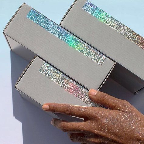 #meanmailloves @milkmakeup especially their  packaging  #milkmakeup #packaging #holographic Holographic Package Design, Holographic Cosmetic Packaging, Holographic Business Cards, Holographic Foil Business Cards, Holographic Foil Print, Typography Packaging, Skin Care Packaging, Makeup Package, Cosmetic Packaging Design