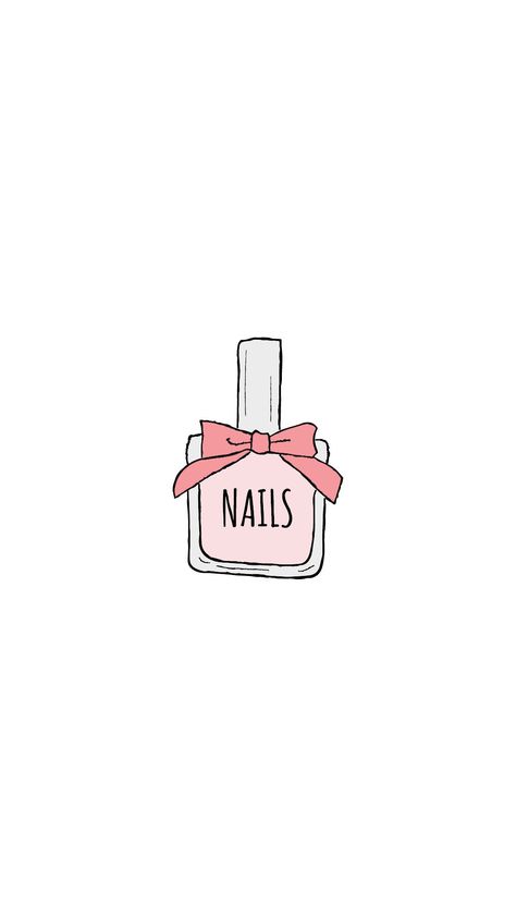 Drawn Icons, Nail Polish Bottle, Icon Template, Instagram Highlight Cover, Nail Logo, Hand Drawn Icons, Insta Icon, Nail Polish Bottles, Instagram White