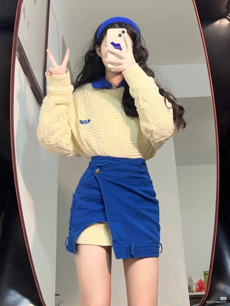 Outfit Korean Style, Rok Mini, Everyday Casual Outfits, Korean Casual Outfits, Korean Fashion Dress, Ulzzang Fashion, Kpop Fashion Outfits, 가을 패션, Teenage Fashion Outfits