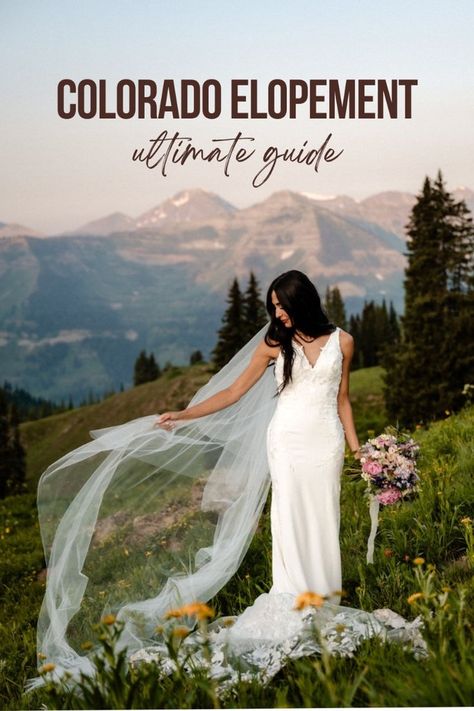 The ONLY guide you'll need to plan your Colorado elopement! Discover the best time of year to elope in Colorado, the best mountain locations, the steps to planning your wedding, getting your marriage license, self-solemnizing and more.   As photographers, videographers and elopement planners local to Colorado, we'll guide you through everything you need to know and insider tips for getting married in the Rocky Mountains.   Click the link to read more. Elope In Colorado, Colorado Mountain Elopement, How To Elope, Mountain Wedding Colorado, Marriage License, The Rocky Mountains, Colorado Elopement, Mountain Elopement, Micro Wedding