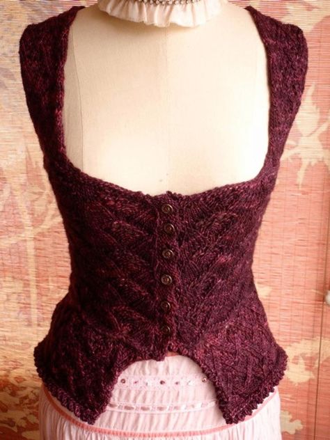 Steampunk Goth, Knit Lace, Crochet Fashion Patterns, Cute Sweater, Vest Pattern, Crochet Vest, Diy Couture, Spring Sale, Corset Style