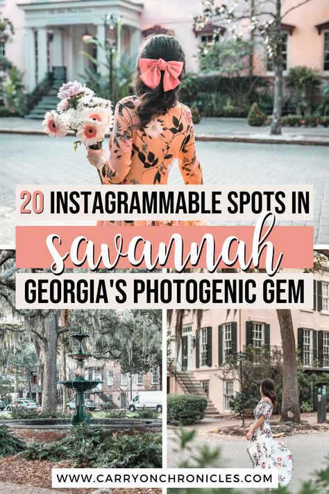 20 Instagram-Worthy Savannah Photo Spots You Can’t Miss Savannah Ga Instagram Pictures, Savannah Photoshoot, Savannah Georgia Travel, Savannah Restaurants, Savannah Historic District, Hidden City, Georgia Vacation, North America Travel Destinations, Cathedral Basilica