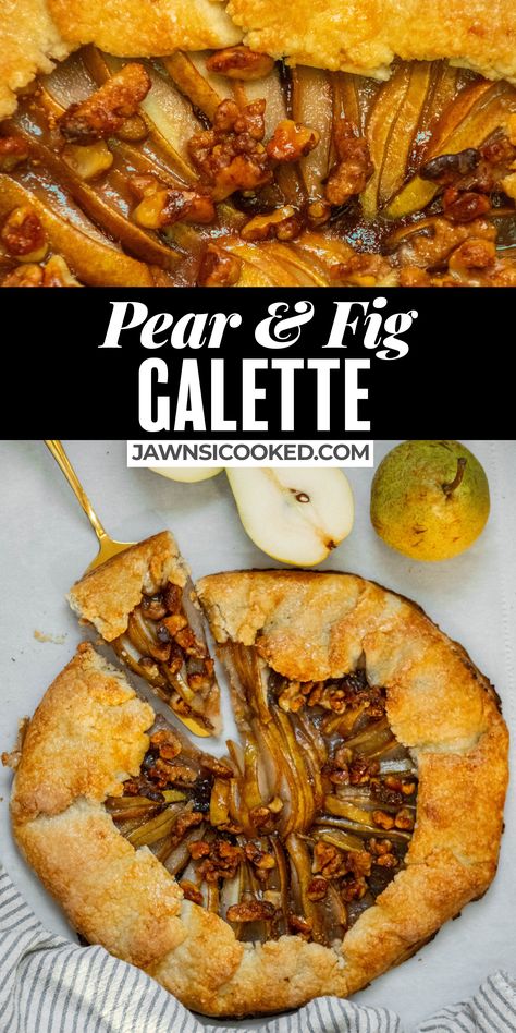 Soft Pear Recipes, Pear Pastry Recipes, Fig Pastry, Fig Jam Cookies, Pear And Fig, Fig Pie Recipe, Fig Galette Recipe, Desserts With Pears, Bartlett Pear Recipes