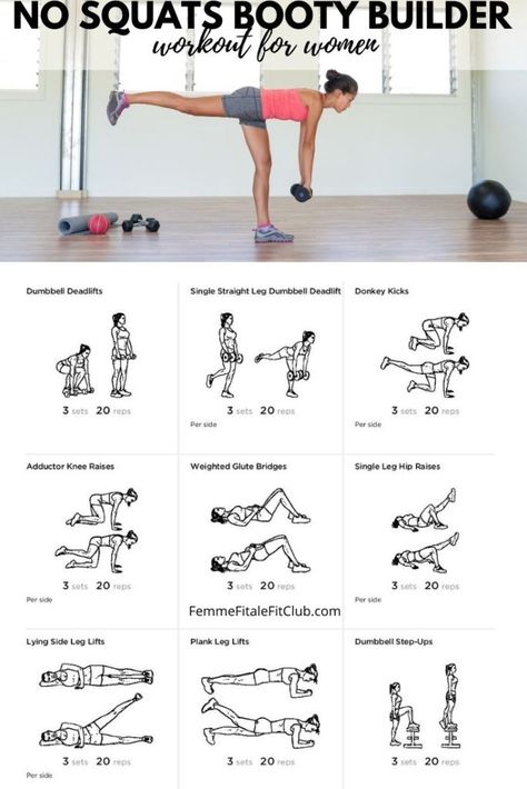 If you want to build your booty but have limited mobility or can't perform squats then try this No Squats Booty Builder Workout for women to get your buns nice, round and tight. #hipdips #bigbooty #bubblebutt #bootyday #bootyworkout #buildabooty #bootyworkouts #bootygains #upperbooty Body Builder Workout, Bum Workout, Squat Workout, Trening Fitness, Live Healthy, Inspiring Women, At Home Workout Plan, Body Builder, Lower Body Workout