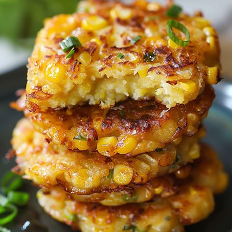 Discover the perfect way to enjoy sweet corn with our Corn Fritters recipe. These golden, crispy fritters are packed with whole kernel corn, cheese, and fresh parsley, making them a delightful snack or side dish ... READ MORE Mini Burger Buns, Cooking With Nan, Corn Fritters Recipe, Corn Fritter, Sweet Corn Fritters, Farm Cooking, Corn Recipes Side Dishes, Cabbage Soup Diet Recipe, Corn Fritter Recipes