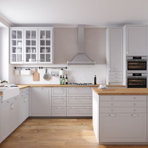 Bodbyn Kitchen Grey, Ikea Bodbyn Kitchen, Grey Ikea Kitchen, Ikea Bodbyn, White Ikea Kitchen, Серая Кухня, Kitchen Ikea, Kitchen Images, White Kitchen Design