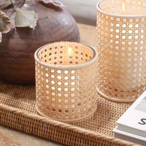 Crafts Archives - Page 3 of 51 - A Beautiful Mess Diy Rattan Lantern, Diy Rattan Decor, Diy Rattan, Stick Decor, Diy Hanging Planter, Display Coffee Table, Diy Candle Holders, Dining Table Centerpiece, A Beautiful Mess