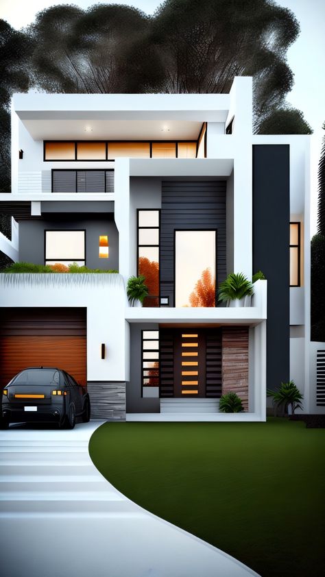 Duplex House Exterior Design, Duplex House Exterior, Duplex Exterior, Small House Design Philippines, Modern Bungalow House Design, Small Apartment Building, House Architecture Styles, 3d Elevation, Modern Apartment Design