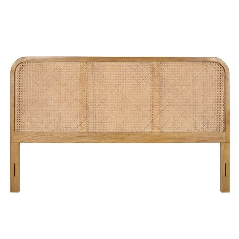 Vasa King K/D Headboard, KD, Natural Coastal Headboard, Affordable Bed Frames, Cane Panel, Coastal Bed, Cane Headboard, Bed Bases, Cane Webbing, Rattan Headboard, Lake Furniture