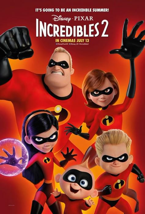 Incredibles 2 family movie tonight at 6:30-9:30. Yah second time and excited Incredibles 2 Poster, Animated Movie Posters, Mr Incredible, Incredibles 2, Pixar Films, 2018 Movies, Animation Movies, Film Disney, Animation Movie