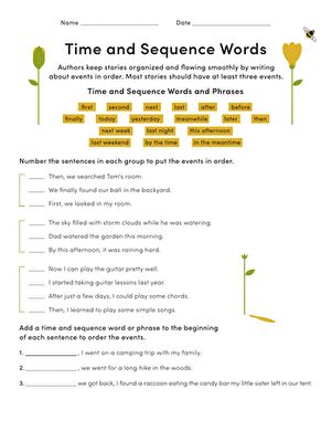 Transition Words Worksheet, Story Organizer, Transition Words, Word Practice, Grammar And Vocabulary, Vocabulary Worksheets, Writing Worksheets, Writer Workshop, Writing Workshop