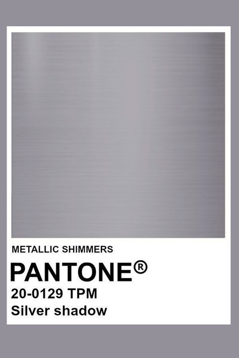 Pantone Silver Metallic, Metallic Silver Color Palette, Silver Pallete Color, Pantone Metallic Shimmers, Silver Colour Palette, Silver Pantone, Metallic Pantone, Pantone Aesthetic, Gray Pantone