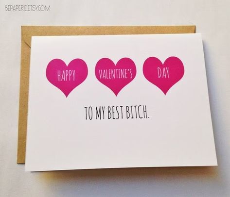 Friend Valentines Day Cards, Card Ideas For Friends, Cheesy Cards, Best Friend Valentines Day, Bff Valentines, Funny Christmas Messages, Friend Valentine Card, Birthday Message For Friend, Best Friend Valentines