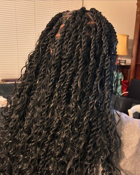 Med boho marley twists with curls🩵 • • • • • •Muse/Model: @blackgirlkayla 🧸💕 Marley Twists With Curls, Boho Marley Twists, Marley Twists, An Aesthetic, Muse, Twist, Quick Saves