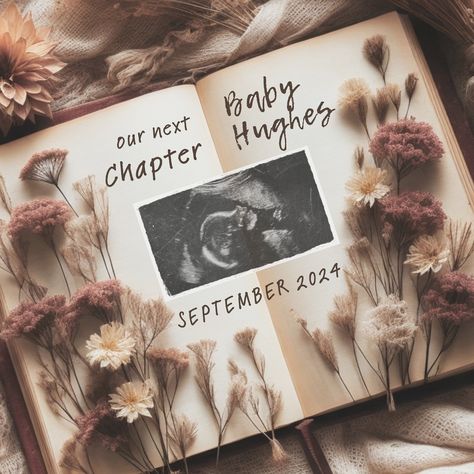 Rustic Pregnancy Announcement Digital, Custom Pregnancy Announcement Template, Simple Minimalist Style, Neutral Aesthetic Boho This is a digital pregnancy reveal template that gives cozy fairytale vibes. And guess what? You don't need to do anything. You will get it personalized until NEXT DAY! 🌟 Capture the Moment: With this digital pregnancy reveal, you can turn your baby's sonogram into a stunning announcement graphic that captures the essence of your unique journey to parenthood. Each desig June 2025 Baby Announcement, Cute Simple Pregnancy Announcement, Baby Announcement Unique, Gender Neutral Pregnancy Announcement, Toddler Pregnancy Announcement, Baby Announcing Ideas To Parents, Cute Baby Announcement Ideas, Subtle Baby Announcement, We Are Expecting Announcement