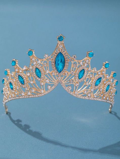 Azul bebê Casual,elegante Collar  Liga de Zinco   Embellished Baby Blue Quince, Quince Crown, Bridal Hair Tiara, Blue Quince, Bridal Tiaras, Princess Bridal, Bridal Headwear, Color Celeste, Headpiece Jewelry