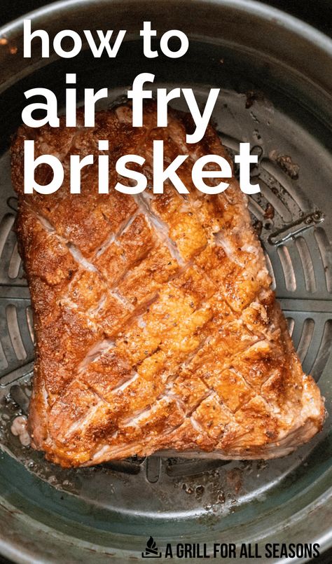 Air Fry Brisket, Air Fryer Beef Brisket, Beef Brisket Air Fryer Recipe, Best Way To Cook Brisket, Airfryer Brisket, Brisket Air Fryer Recipe, Air Fryer Beef Brisket Recipes, Beef Brisket Flat Recipes, Air Fryer Brisket Recipes