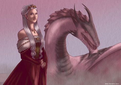 Rhaena Targaryen, Dragon Fanart, Targaryen House, Breathing Fire, Game Of Thrones Books, Rose Sketch, Fire And Blood, George Rr Martin, Targaryen Art